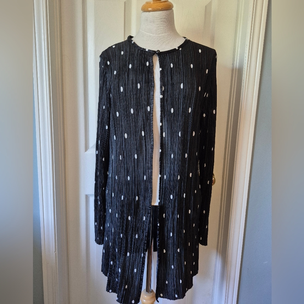Brochure Striped Black and White Cardigan